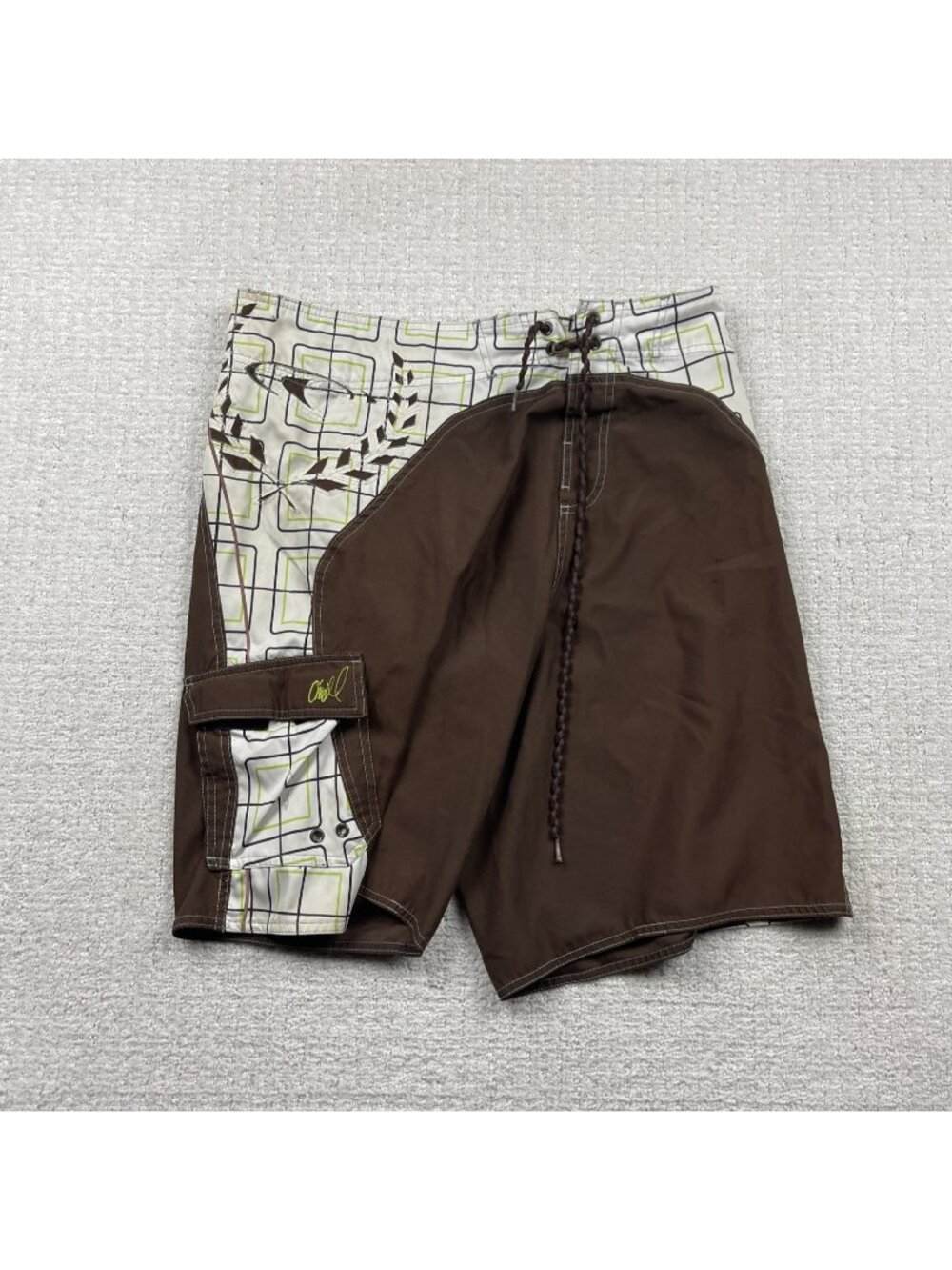 Y2K Oneill Board Shorts Men Swim Trunks Surf Embroidered Logo Surfer Grunge Read
